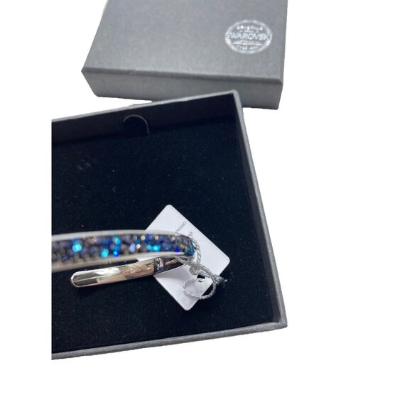 Blue & Silver C Nic & Syd Swarovski Bangle Bracelet – With Verification Code - Picture 6 of 10
